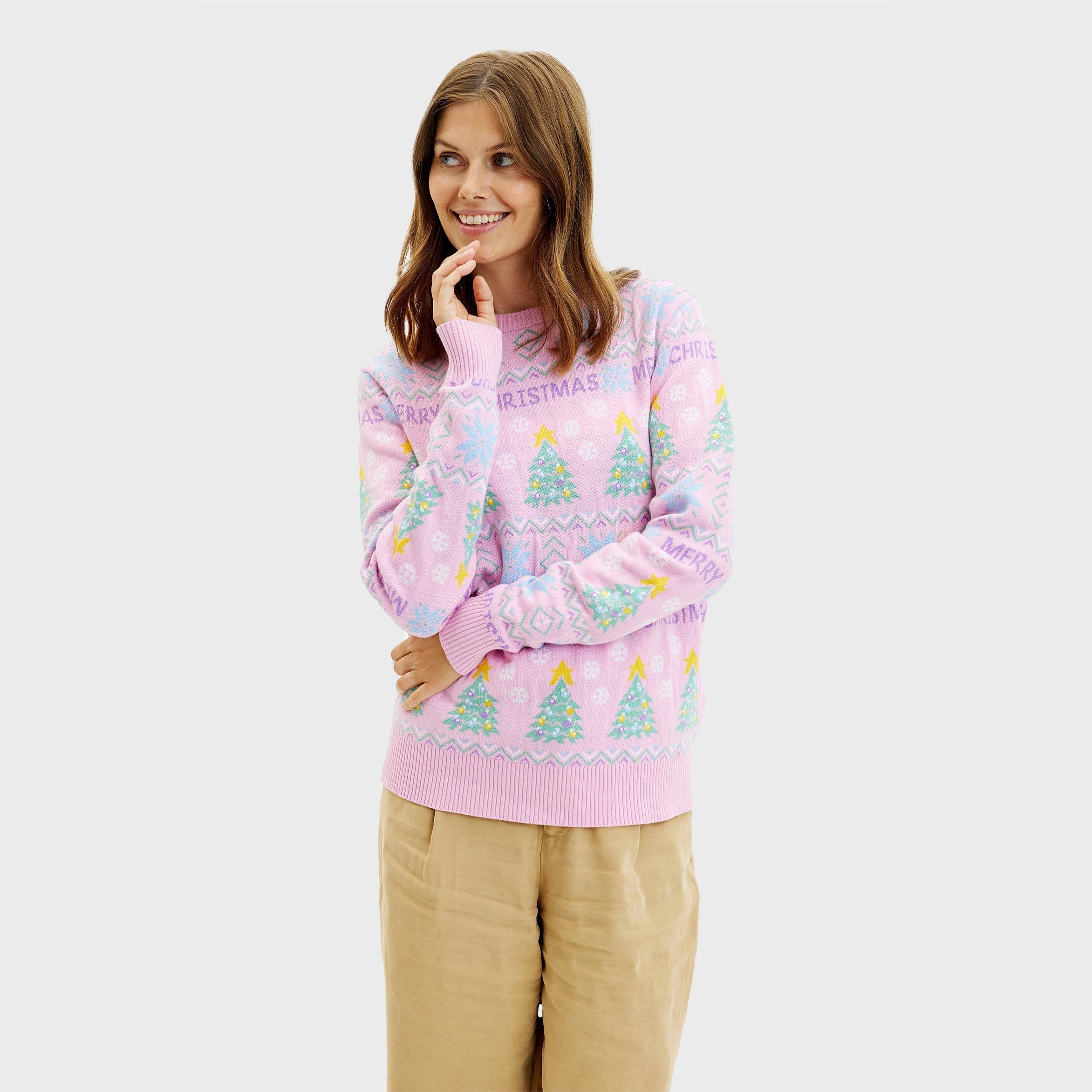 The Pink Christmas Sweater β Women